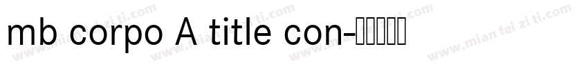 mb corpo A title con字体转换